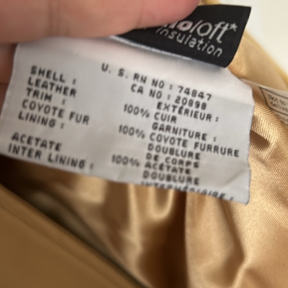 Andrew Marc Leather Jacket Yellow Leather Large - Picture 6 of 6